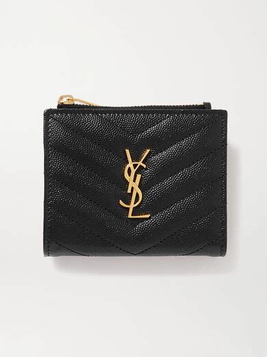 ysl monogramme quilted textured-leather wallet|SAINT LAURENT Monogramme small quilted textured.